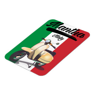 Mantua Italy travel poster Magnet