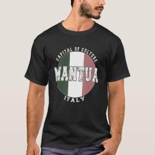 Mantua Italy, Vintage Italian flag T-Shirt