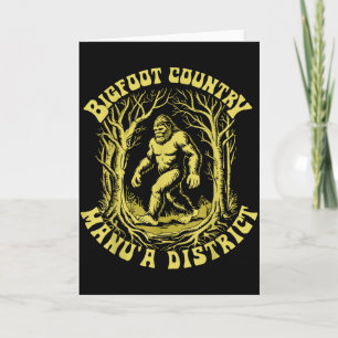 Manua District Bigfoot Country Retro Sasquatch Lov Card