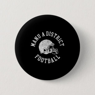 Manua District Football Throwback Football Helmet  6 Cm Round Badge