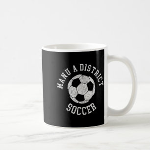 Manua District Soccer Retro Distressed 90s Vintage Coffee Mug