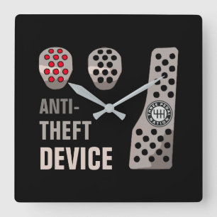 MANUAL Anti-Theft Square Wall Clock
