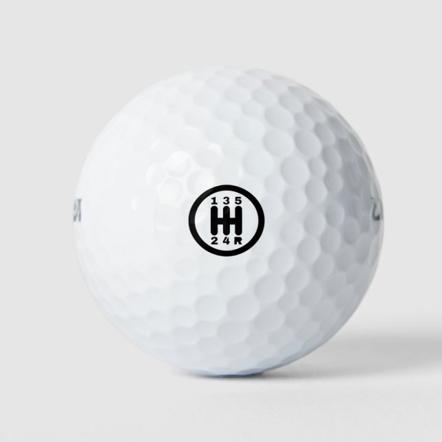 Manual gear shift design golf balls (Front)