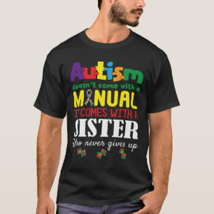 Manual Sister Puzzle Special Autism Awareness T-Shirt