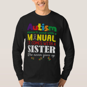 Manual Sister Puzzle Special Autism Awareness T-Shirt