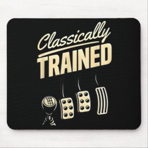 Manual Stick Humour Clically Trained Manual Car Mouse Pad