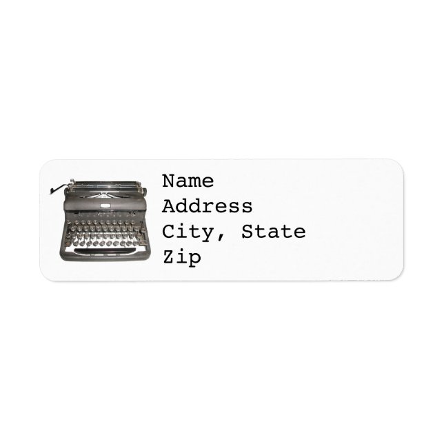 Manual Typewriter Address Labels (Front)