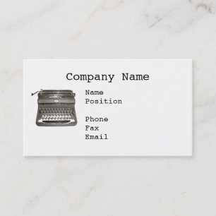 Manual Typewriter Business Cards