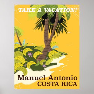 Manuel Antonio, Costa Rica vintage travel poster