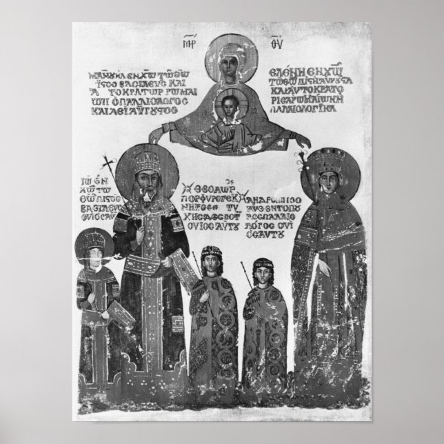 Manuel Palaeologus protected by Virgin Mary Poster (Front)