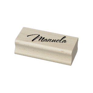 Manuela Name in Decorative Cursive Font Rubber Stamp