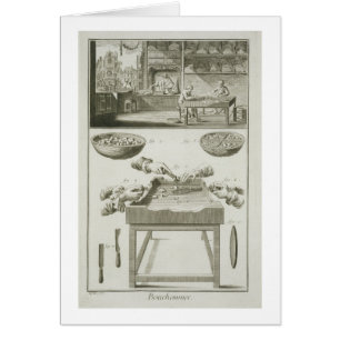 Manufacture of bottle corks, from the 'Encyclopedi