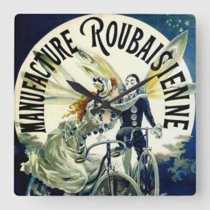 Manufacture Roubaisienne Bicycles Square Wall Clock