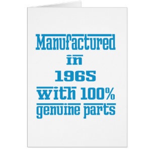 Manufactured in 1965 with 100% genuine parts