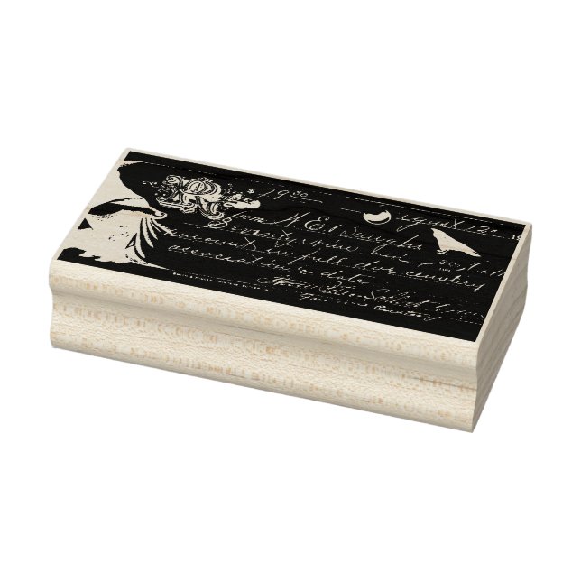 Manuscript and Raven Rubber Stamp (Stamp)
