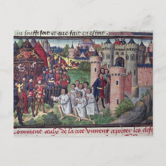 Manuscript by Jean Vauquelin Postcard (Front)