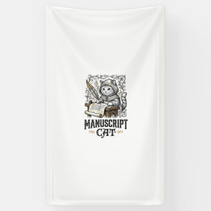Manuscript Cat Cat Mediaeval Manuscript Vintage Ve Banner