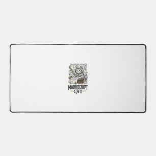 Manuscript Cat Cat Mediaeval Manuscript Vintage Ve Desk Mat