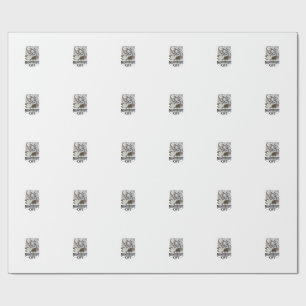 Manuscript Cat Cat Mediaeval Manuscript Vintage Ve Wrapping Paper