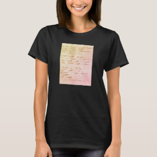 Manuscript of "Wild nights, wild nights" T-Shirt