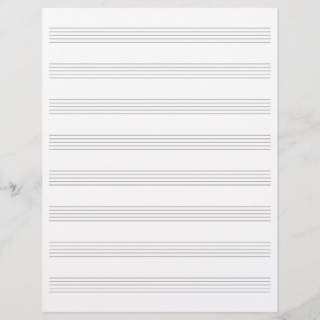 Manuscript Paper Music Staffs Composer Songwriter Custom Letterhead (Front)