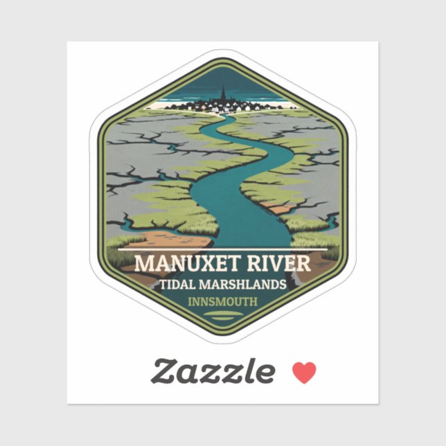 Manuxet River Tidal Marshlands Innsmouth Vintage (Sheet)