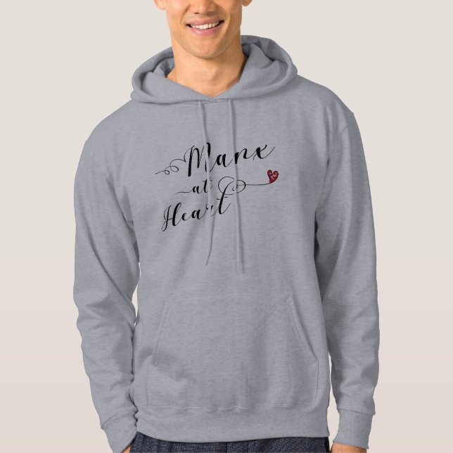 Manx At Heart, Isle of Man Flag Hoodie (Front)