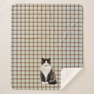 manx cat bi-col sherpa blanket