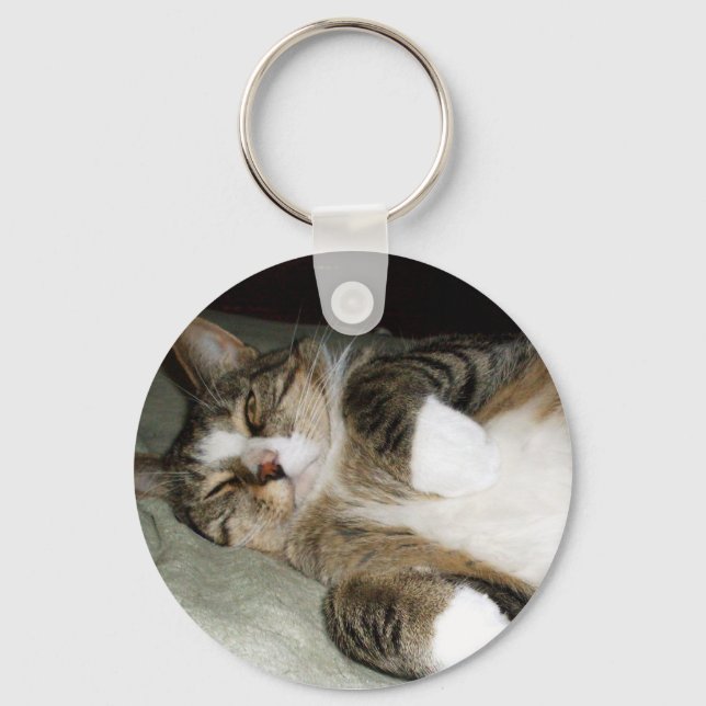Manx Cat Keychain (Front)