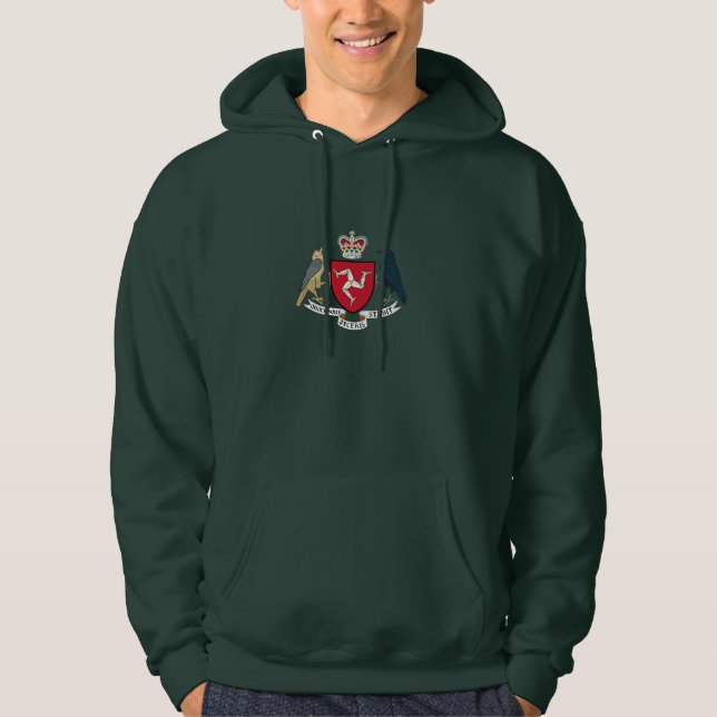 Manx coat of arms hoodie (Front)