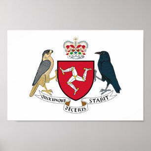 Manx coat of arms poster