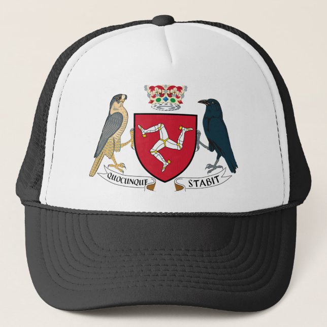 Manx coat of arms trucker hat (Front)