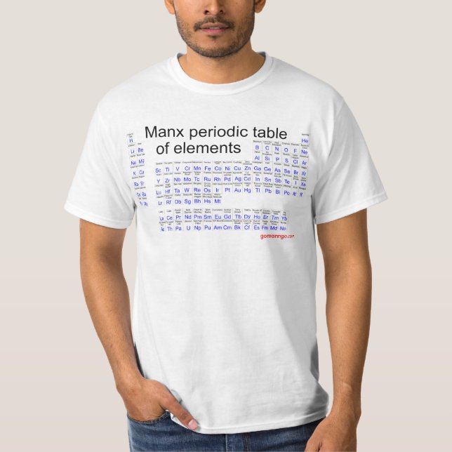 Manx periodic table T-Shirt (Front)