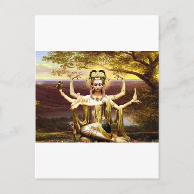 Many Armed Kwan Yin Postcard (Front)