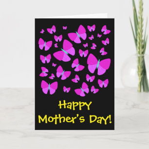 Many Artistic Butterflies + "Happy Mother’s Day!" Card