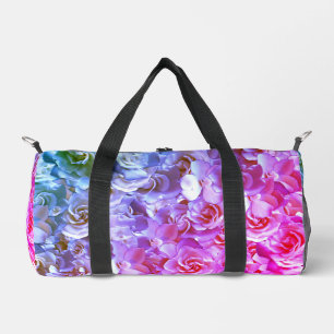 Many beautiful petals of rose   duffle bag