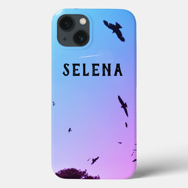 Many birds and a contrail & Your name Case-Mate iPhone Case (Back)