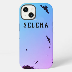 Many birds and a contrail & Your name iPhone 13 Case
