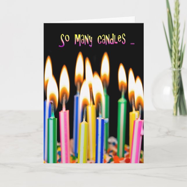 many Birthday candles Card (Front)
