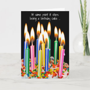 Many Birthday Candles Humour Card