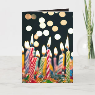 Many Birthday Candles On a Cake Card