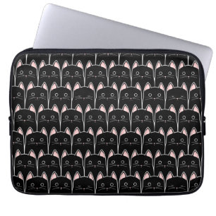 Many Black Cats Pattern Laptop Sleeve