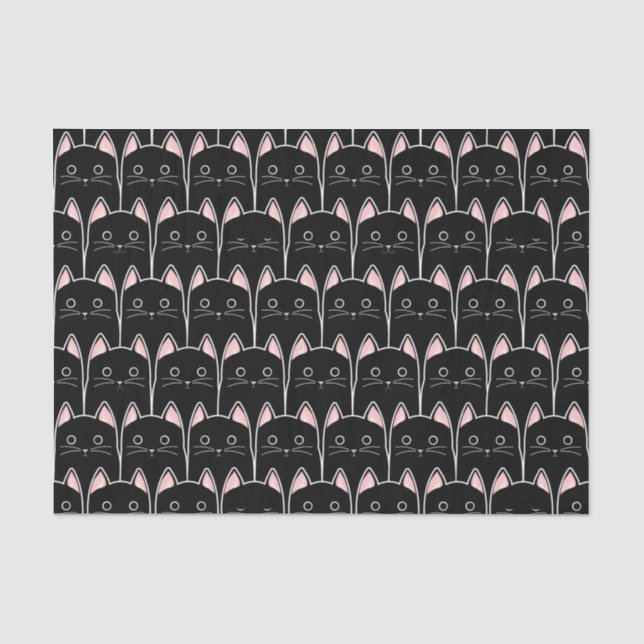 Many Black Cats Pattern Tissue Paper (Front)