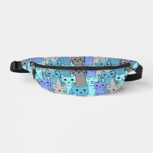 Many Blue Cats Design Fanny Pack Bag