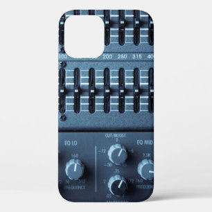 Many buttons on a sound mixer in a recording studi iPhone 12 case