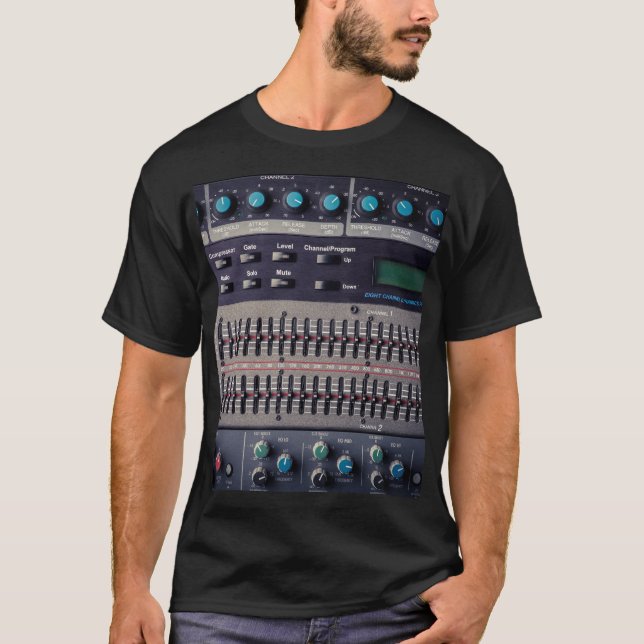 Many Buttons Sound Mixer Studio T-Shirt (Front)