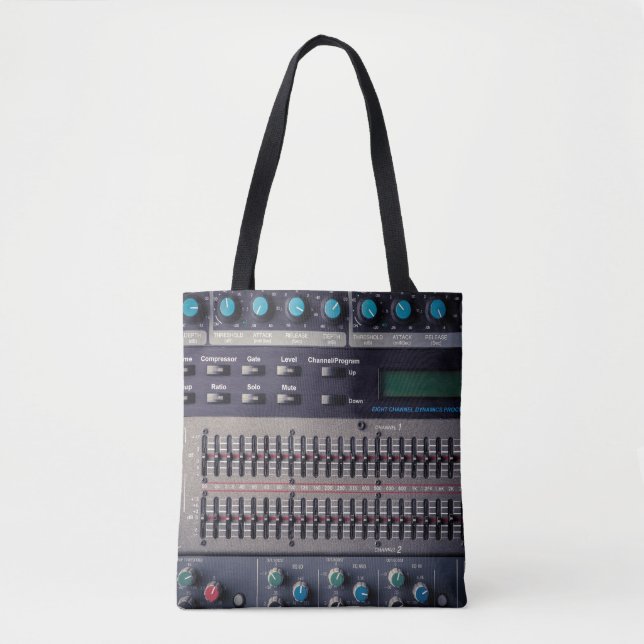Many Buttons Sound Mixer Studio Tote Bag (Front)