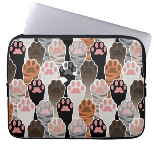 Many Cat Paws Pattern Laptop Sleeve