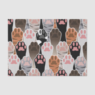 Many Cat Paws Pattern Tissue Paper
