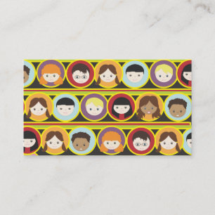 Many Children Collage Babysitting Business Card